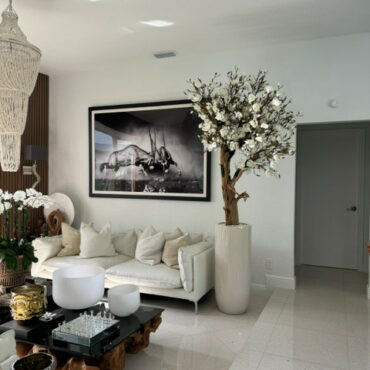 Luxury Artificial Magnolia Tree – Tall Gloss Ivory Vase Edition